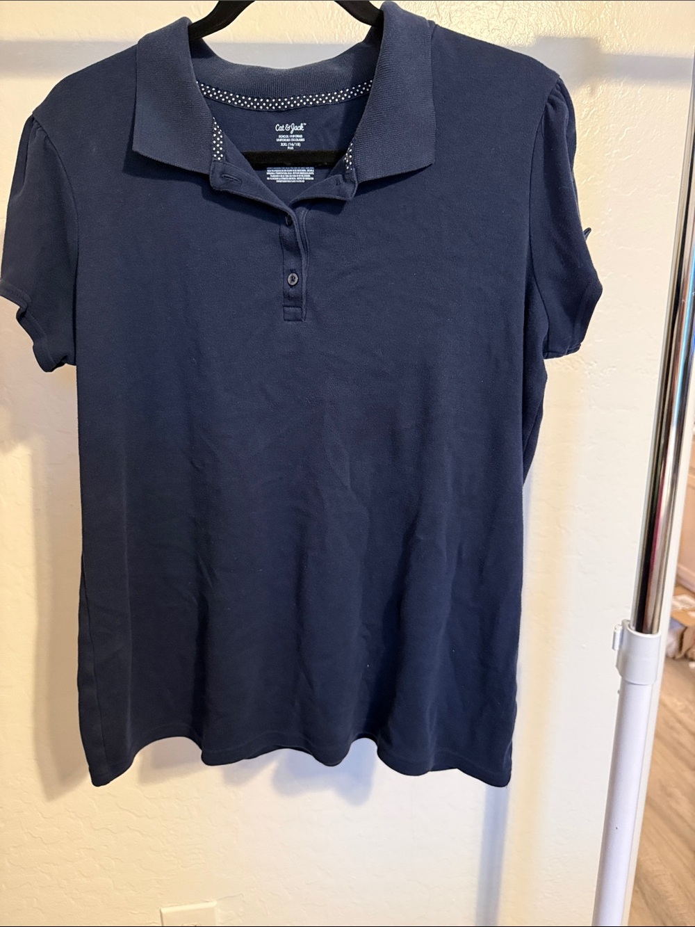 Cat & Jack Navy Short-Sleeve Polo Shirt